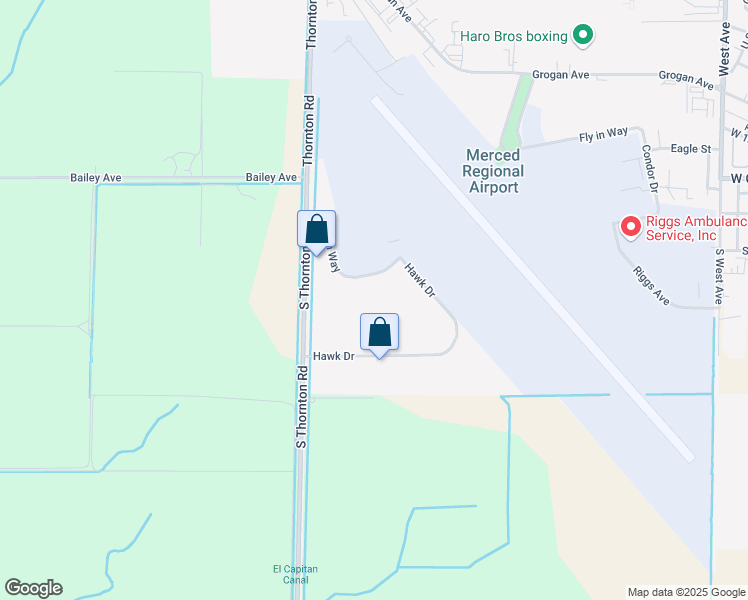 map of restaurants, bars, coffee shops, grocery stores, and more near 2 Heron Way in Merced