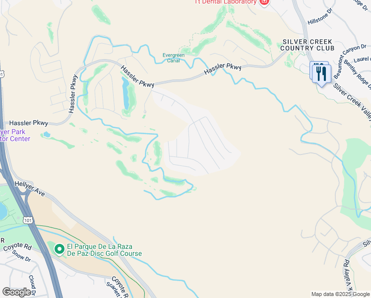 map of restaurants, bars, coffee shops, grocery stores, and more near 4818 Shady Meadows Place in San Jose