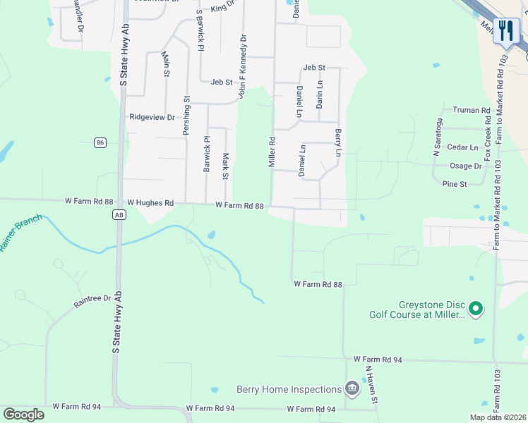 map of restaurants, bars, coffee shops, grocery stores, and more near 400 Hughes Rd in Springfield