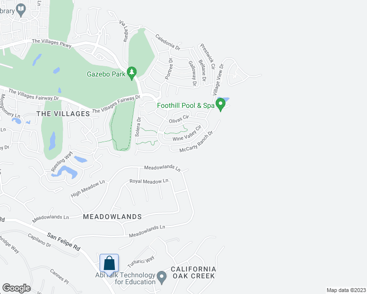 map of restaurants, bars, coffee shops, grocery stores, and more near 8763 McCarty Ranch Drive in San Jose