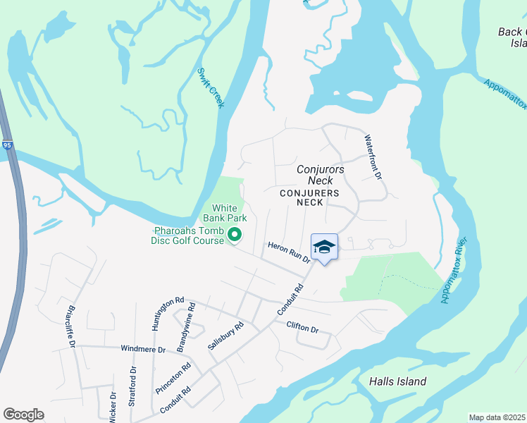 map of restaurants, bars, coffee shops, grocery stores, and more near 336 Kingfisher Way in Colonial Heights