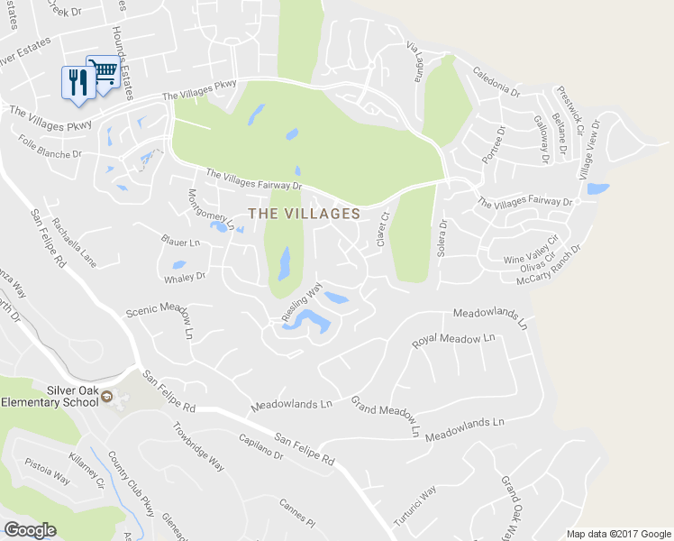 map of restaurants, bars, coffee shops, grocery stores, and more near 8076 Winery Court in San Jose