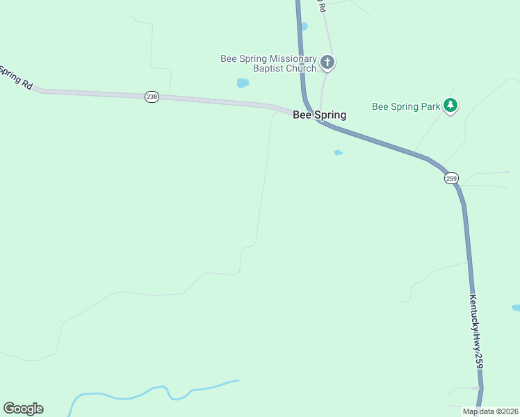 map of restaurants, bars, coffee shops, grocery stores, and more near 318 Oklahoma Road in Bee Spring