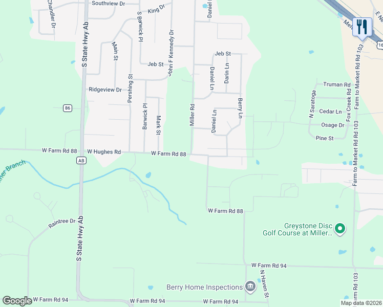 map of restaurants, bars, coffee shops, grocery stores, and more near 899 Miller Rd in Willard