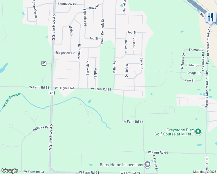 map of restaurants, bars, coffee shops, grocery stores, and more near 865-899 Miller Rd in Willard