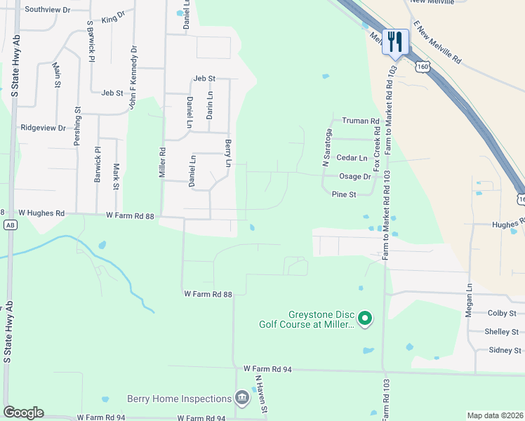 map of restaurants, bars, coffee shops, grocery stores, and more near 473 Stone Creek Road in Willard