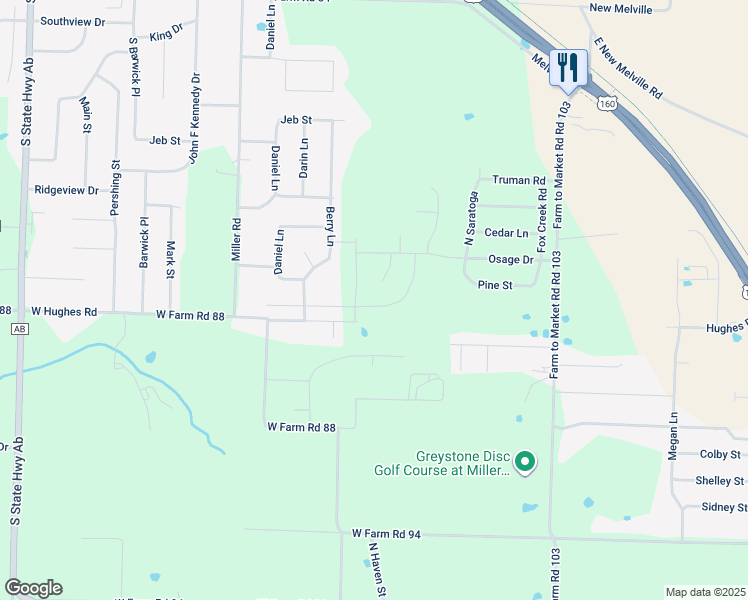 map of restaurants, bars, coffee shops, grocery stores, and more near 473 Stone Creek Road in Willard