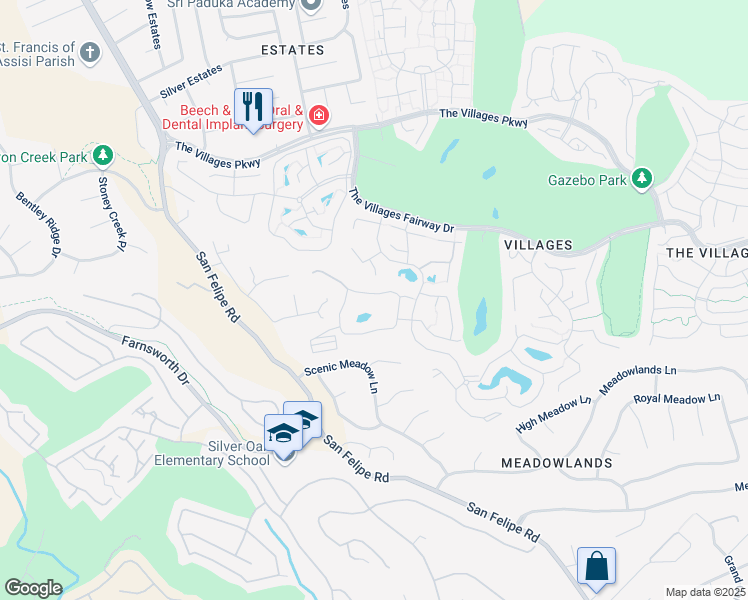 map of restaurants, bars, coffee shops, grocery stores, and more near 6302 Blauer Lane in San Jose