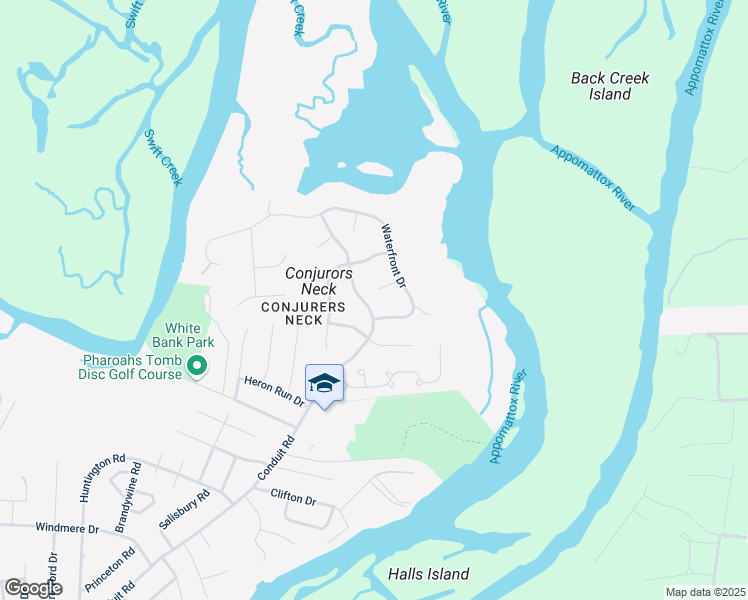 map of restaurants, bars, coffee shops, grocery stores, and more near 200 Old Brickhouse Lane in Colonial Heights