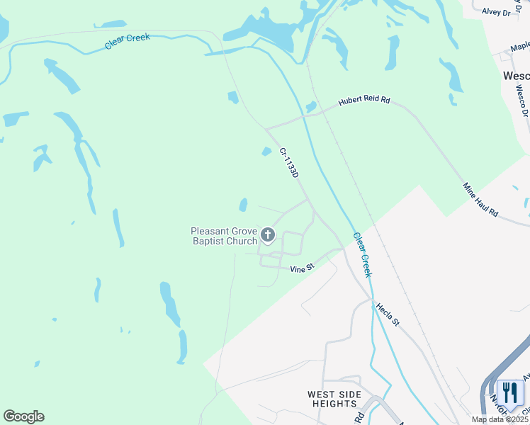 map of restaurants, bars, coffee shops, grocery stores, and more near in Hopkins County