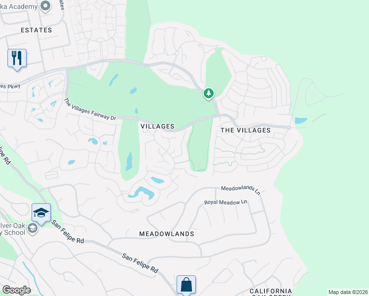 map of restaurants, bars, coffee shops, grocery stores, and more near 8205 Claret Court in San Jose