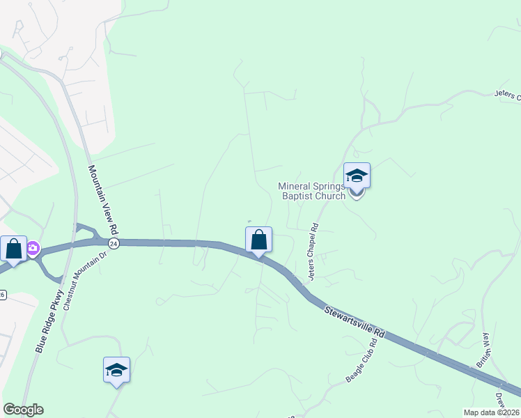 map of restaurants, bars, coffee shops, grocery stores, and more near 132-178 State Route 1015 in Vinton