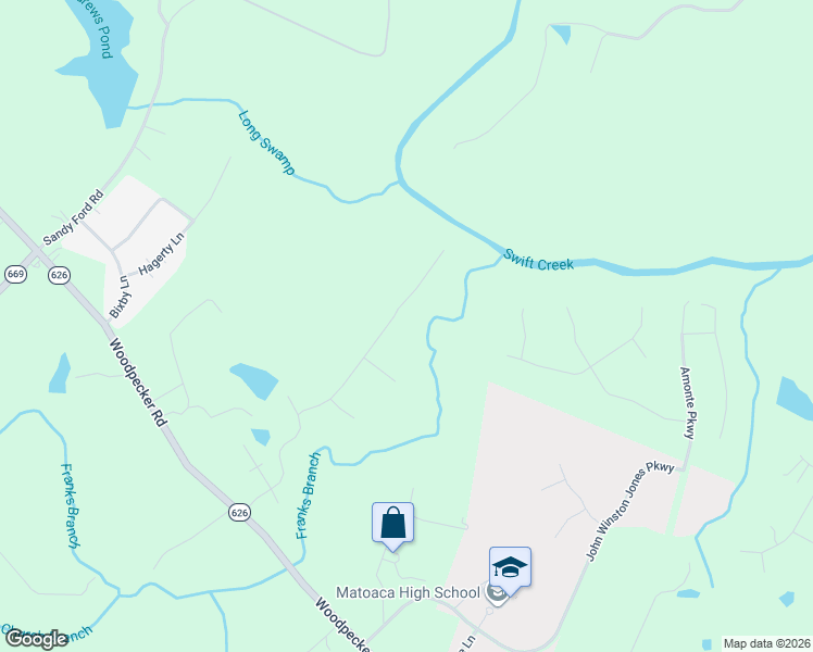 map of restaurants, bars, coffee shops, grocery stores, and more near 17237 Ivory Bill Lane in Chesterfield