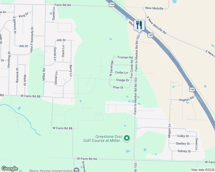 map of restaurants, bars, coffee shops, grocery stores, and more near 821 Saratoga Rd in Willard