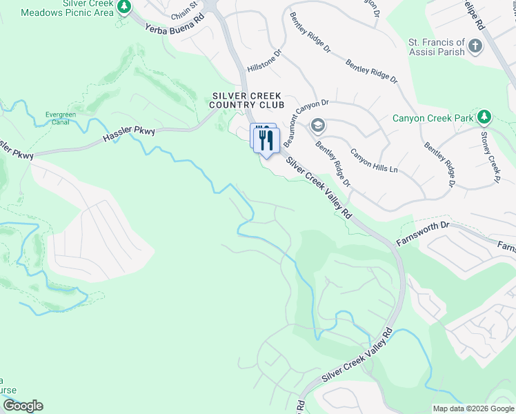 map of restaurants, bars, coffee shops, grocery stores, and more near 4947 Cruden Bay Court in San Jose