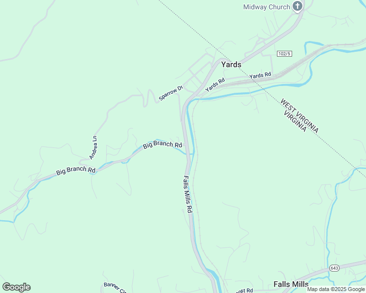 map of restaurants, bars, coffee shops, grocery stores, and more near State Route 696 in Bluefield