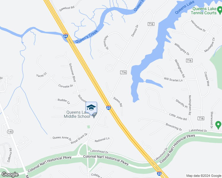 map of restaurants, bars, coffee shops, grocery stores, and more near 100 Greenwood Drive in Williamsburg