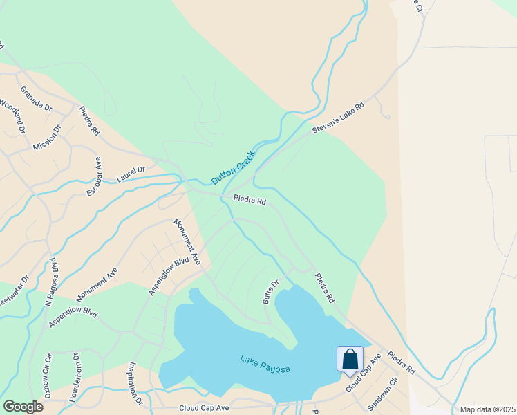 map of restaurants, bars, coffee shops, grocery stores, and more near 2218 Piedra Road in Pagosa Springs