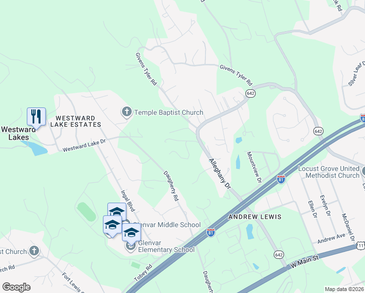 map of restaurants, bars, coffee shops, grocery stores, and more near 4127 Givens Road in Salem