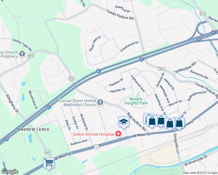 map of restaurants, bars, coffee shops, grocery stores, and more near 2752 Gardner Drive in Salem