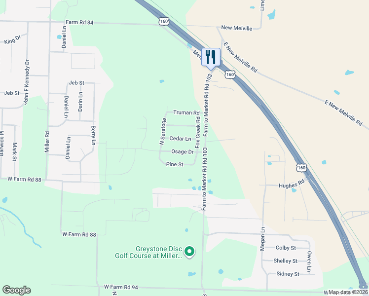 map of restaurants, bars, coffee shops, grocery stores, and more near 513 Osage Rd in Willard