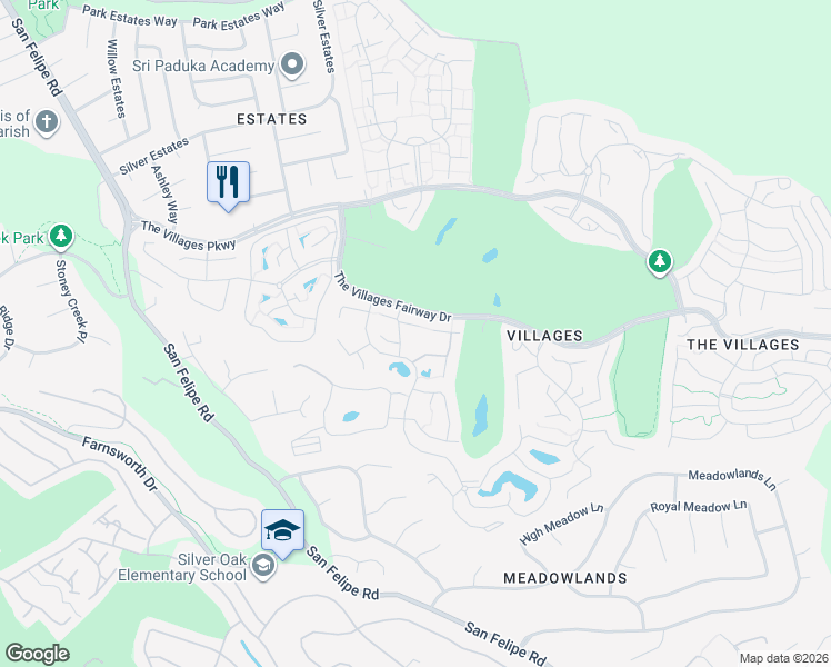 map of restaurants, bars, coffee shops, grocery stores, and more near 6094 Montgomery Court in San Jose