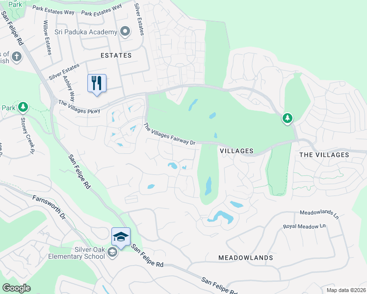 map of restaurants, bars, coffee shops, grocery stores, and more near 6098 Montgomery Court in San Jose