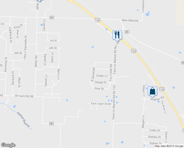 map of restaurants, bars, coffee shops, grocery stores, and more near 807 North Saratoga in Willard