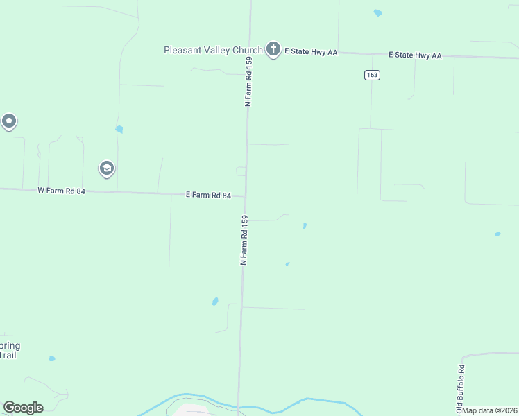 map of restaurants, bars, coffee shops, grocery stores, and more near 5098 North Farm Road 159 in Springfield