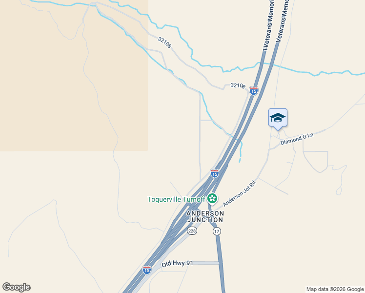 map of restaurants, bars, coffee shops, grocery stores, and more near North Highway 17 in Toquerville