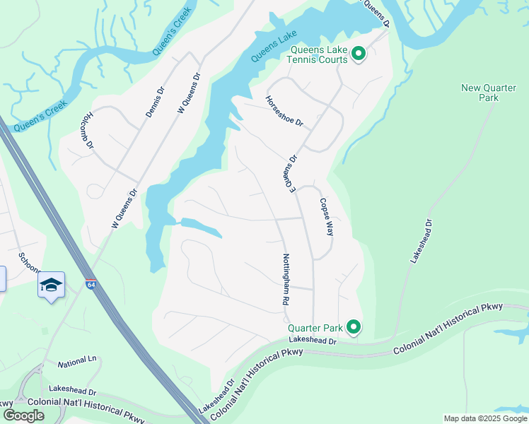 map of restaurants, bars, coffee shops, grocery stores, and more near 277 Nottingham Road in Williamsburg