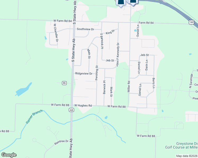 map of restaurants, bars, coffee shops, grocery stores, and more near 808 Pershing Street in Willard