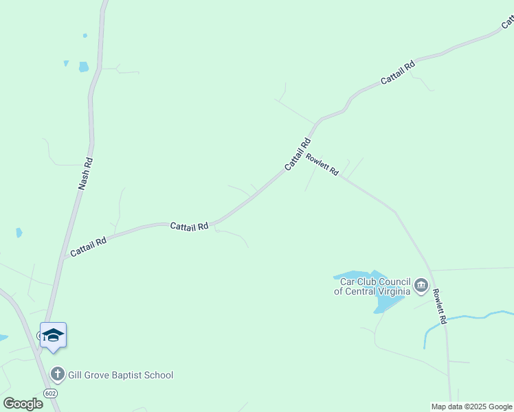 map of restaurants, bars, coffee shops, grocery stores, and more near 9801 Cattail Road in Chesterfield