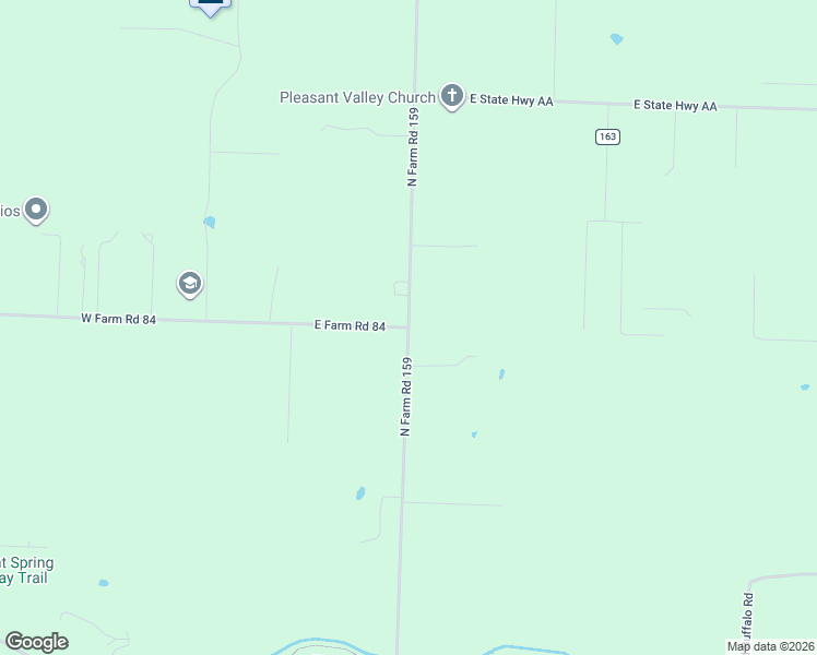 map of restaurants, bars, coffee shops, grocery stores, and more near 5098 North Farm Road 159 in Springfield