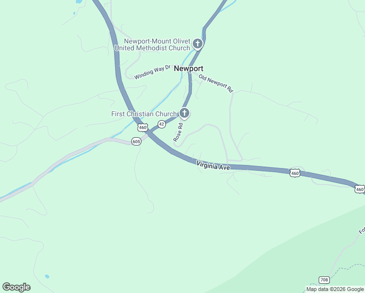 map of restaurants, bars, coffee shops, grocery stores, and more near 8649-8663 Virginia Avenue in Newport