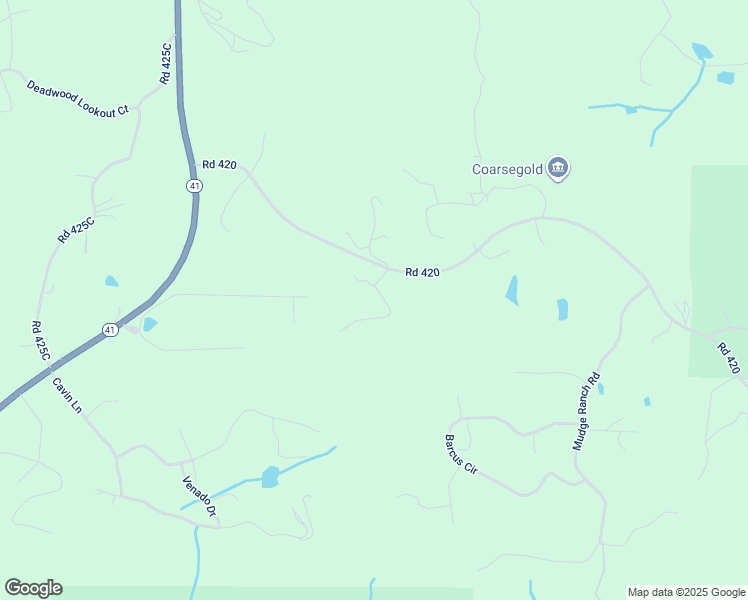 map of restaurants, bars, coffee shops, grocery stores, and more near 49760 Sundance Place in Coarsegold