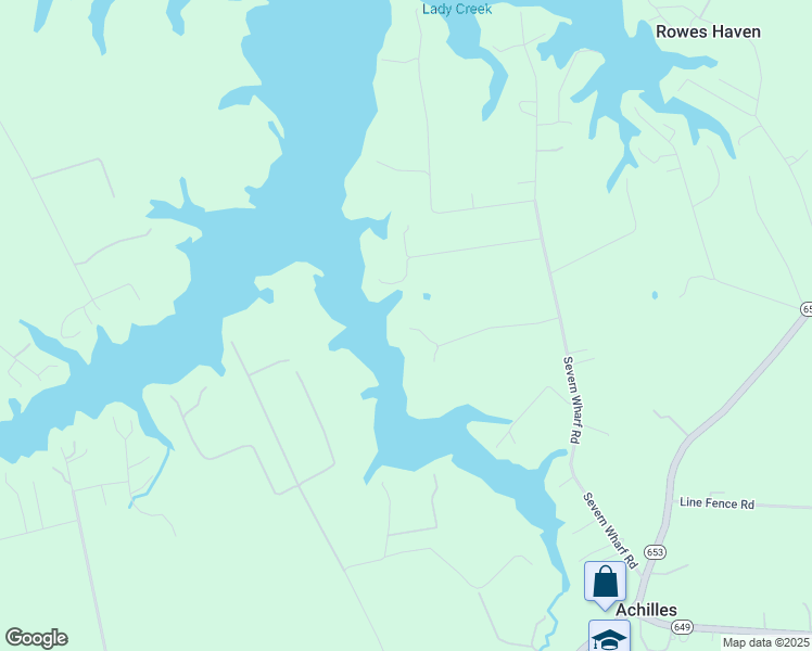 map of restaurants, bars, coffee shops, grocery stores, and more near 8965 Severn Harbor Lane in Gloucester County
