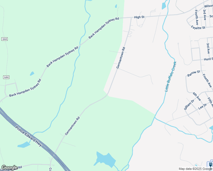 map of restaurants, bars, coffee shops, grocery stores, and more near 709 Germantown Road in Farmville