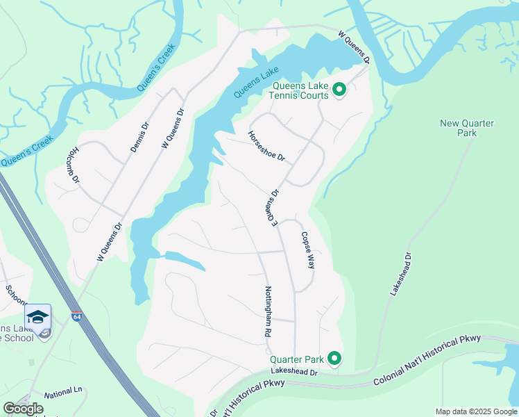 map of restaurants, bars, coffee shops, grocery stores, and more near 269 East Queens Drive in Williamsburg
