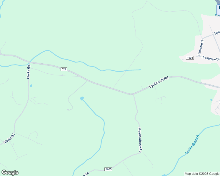 map of restaurants, bars, coffee shops, grocery stores, and more near Lynbrook Road in Rustburg