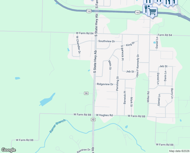 map of restaurants, bars, coffee shops, grocery stores, and more near 799 Watson Ave in Willard