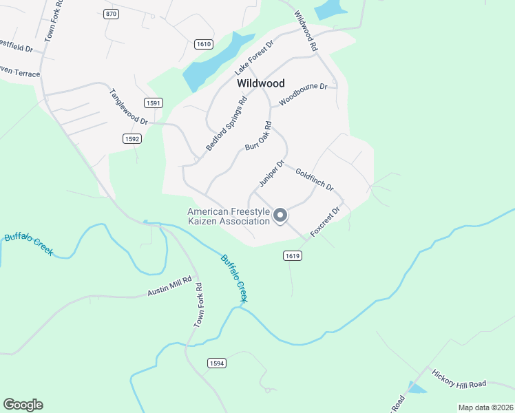map of restaurants, bars, coffee shops, grocery stores, and more near 356 Juniper Drive in Lynchburg