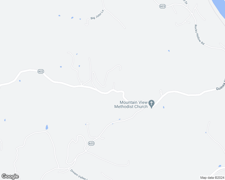 map of restaurants, bars, coffee shops, grocery stores, and more near Guinea Mountain Road in Pearisburg