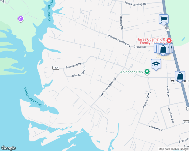 map of restaurants, bars, coffee shops, grocery stores, and more near 2869 Decatur Drive in Gloucester Point