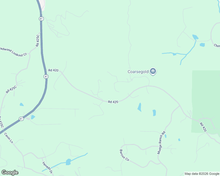 map of restaurants, bars, coffee shops, grocery stores, and more near 49873 Sunset Drive in Coarsegold