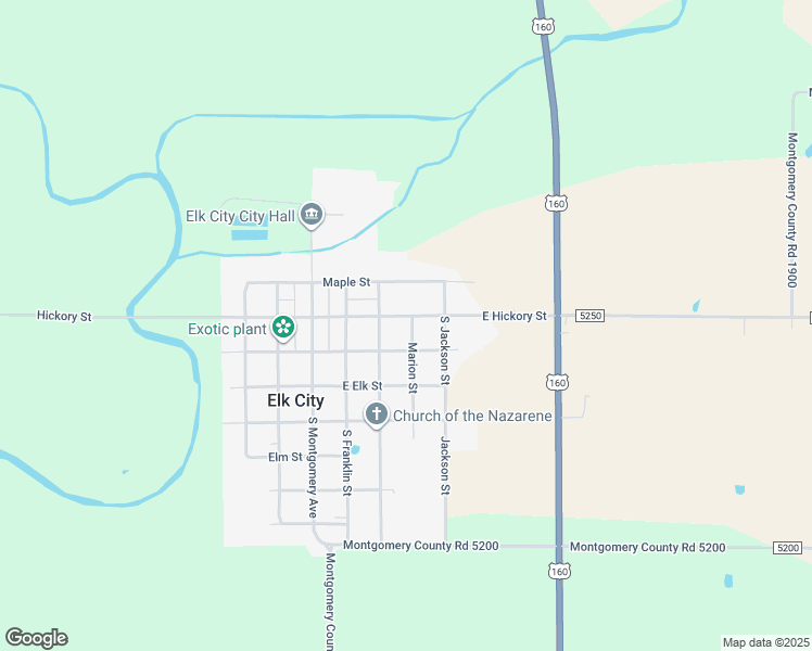 map of restaurants, bars, coffee shops, grocery stores, and more near 118 Marion Street in Elk City