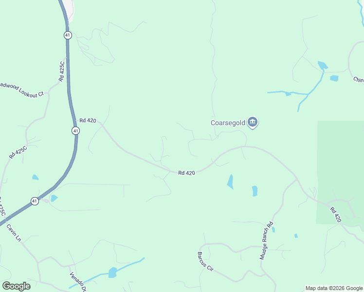 map of restaurants, bars, coffee shops, grocery stores, and more near 49873 Sunset Drive in Coarsegold