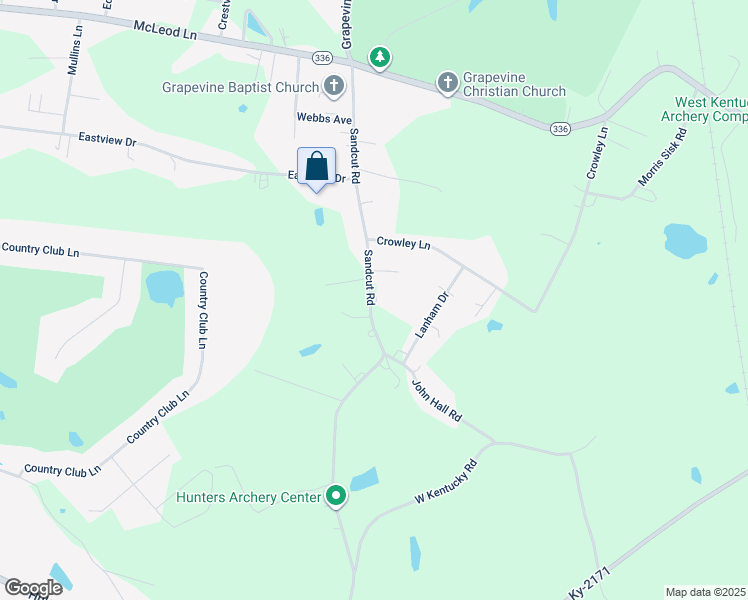 map of restaurants, bars, coffee shops, grocery stores, and more near 542-624 Sandcut Road in Madisonville