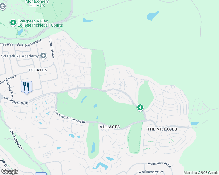 map of restaurants, bars, coffee shops, grocery stores, and more near 7213 Vía Amparo in San Jose