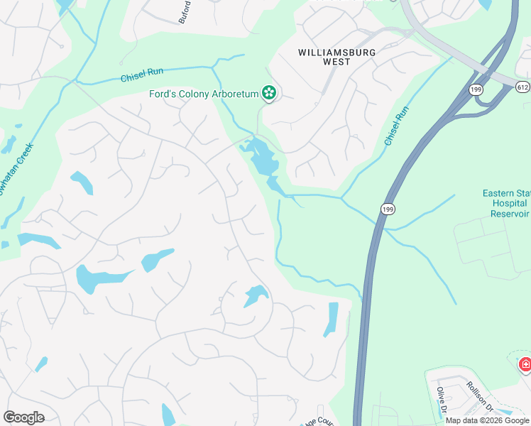 map of restaurants, bars, coffee shops, grocery stores, and more near 109 Lothian in Williamsburg